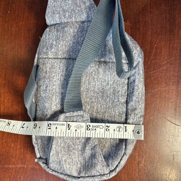 ADIDAS Grey Charcoal Space Dye Zipper Fanny Pack Crossbody Bag - Picture 8 of 11